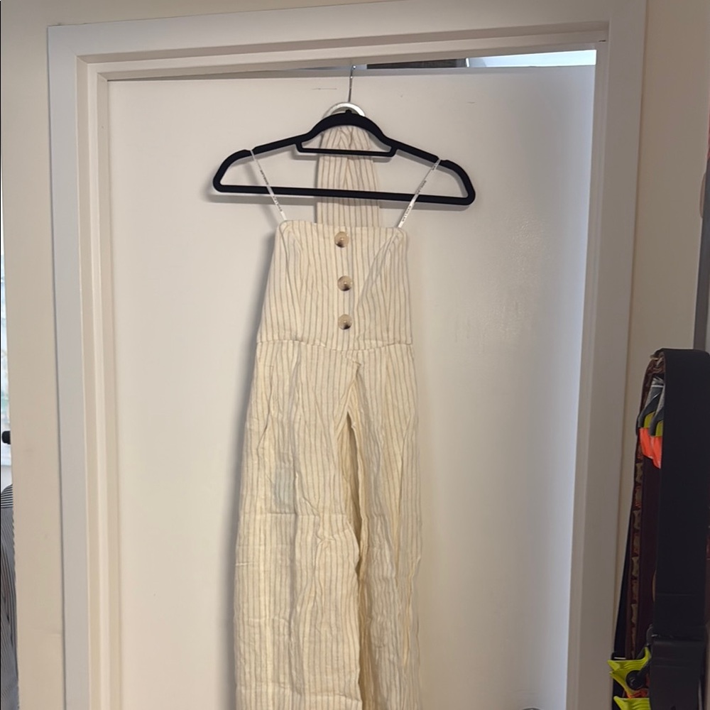 Striped Cream Jumpsuit shona joy comes with belt